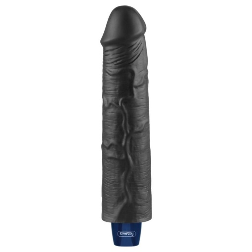 Vibrator 9.5" REAL SOFTEE Rechargeable (Black) 23cm - Img 3