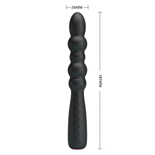 Vibrator anal 12 functii de vibratie Pretty Love Monroe Black 18.5cm - Img 5