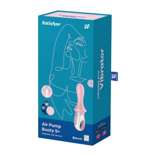 Vibrator anal gonflabil Satisfyer Air Pump Booty 5+ pink (20.5cm) - Img 5