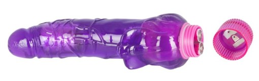 Vibrator clasic cu vene pronuntate si stimulator de clitoris H2O Viking Wet Vibe (23 cm long) - Img 3