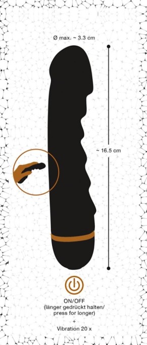 Vibrator clasic realist, flexibil, cu 20 de moduri de vibratie Bendy Ripple Vibrator (16,5 cm) - Img 2