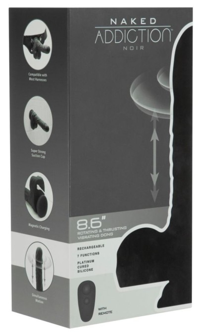 Vibrator cu varf rotatic 8,6" Rotating &amp; Thrusting Vibrating Dong (22.8cm) - Img 3