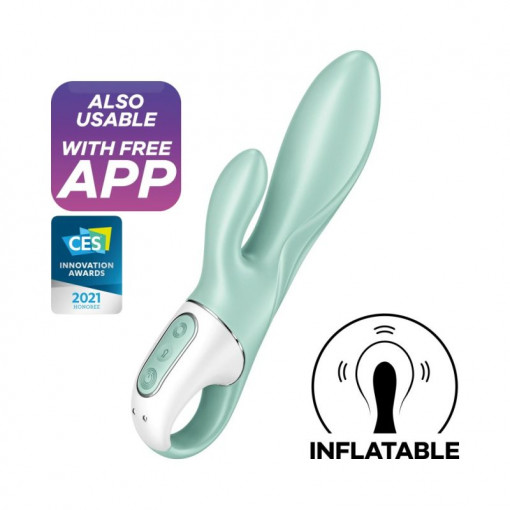 Vibrator gonflabil Satisfyer Air Pump Bunny 5+ mint (20.5cm) - Img 2
