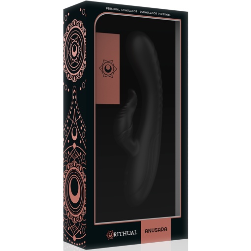 Vibrator Iepuras cu stimulare clitoridian si G-Spot RITHUAL - ANUSARA Negru - Img 6