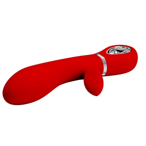 Vibrator Iepuras Thomas, 7 Moduri Vibratii, Silicon, USB, Rosu, 20.5 c - Img 2
