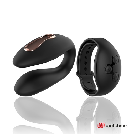 Vibrator pentru cupluri Anne's Desire - Dual Pleasure with WATCHME Technology (Black) - Img 4