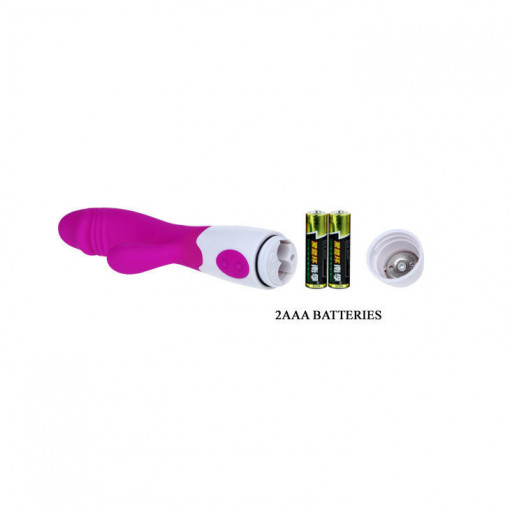 Vibrator rabbit cu dubla stimulare, din silicon Vibrator Pretty Love Snappy 19.5cm - Img 7