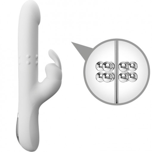 Vibrator Rabbit cu vibrații, împingeri și rotații PRETTY LOVE – REESE (24.8cm) - Img 2