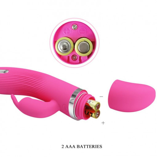Vibrator rabbit din silicon, cu stimulare electrica Pretty Love Ingram (19.2cm) - Img 2