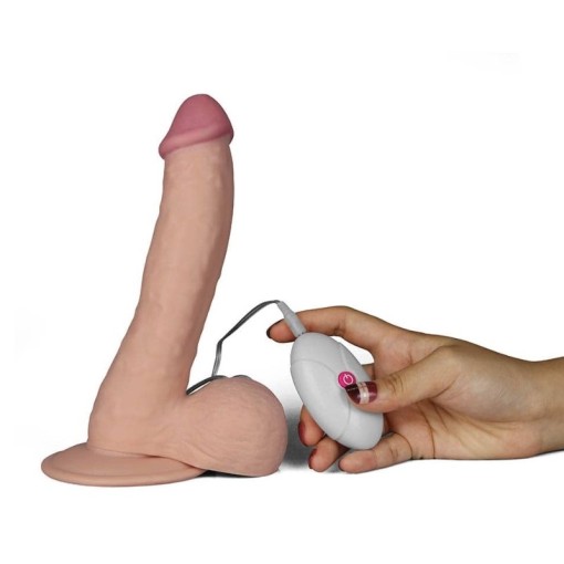 Vibrator realist cu ventuza si testicule The Ultra Soft Dude -20cm - Img 4