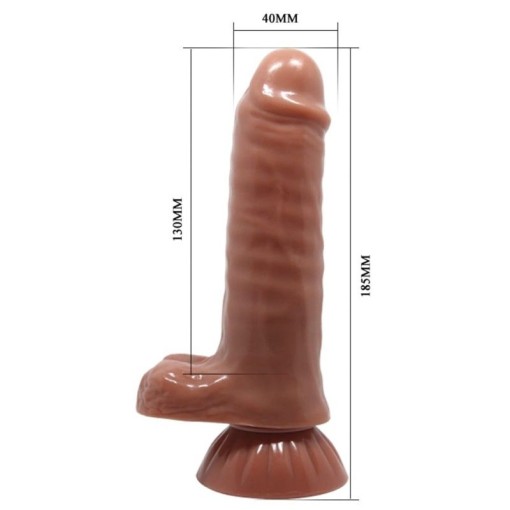 Vibrator realist din TPR cu strat glisant Beautiful Maddox Vibrator - Img 2