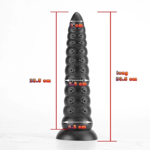 X-MEN 11.6 inch Butt Plug Black 30,5cm x 6.5cm - Img 2