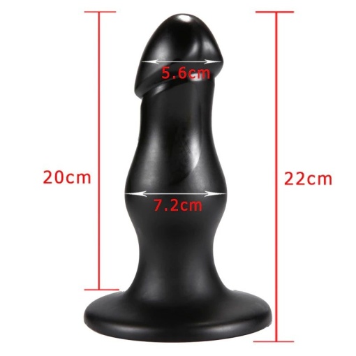 X-Men 8.66" Extra Girthy Butt Plug Black II (22cm) - Img 2