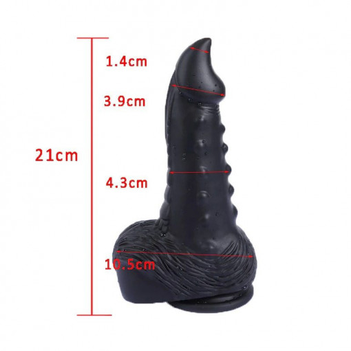 X-MEN Dildo Silicone Pleasure Black 21cm - Img 2
