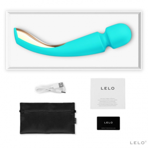 Aparat de masaj elegant pentru tot corpul LELO - SMART WAND 2 TURQUOISE