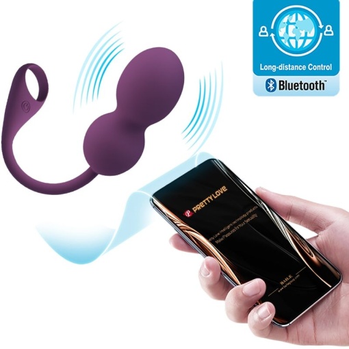 Bilele vibrante Kegel cu 12 funcții de vibratie Pretty Love Elvira Purple App Long - distance - Img 4
