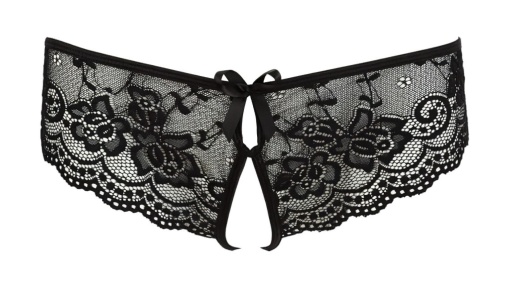 Chilotei sexy din dantela florala cu decupaje in zona intima Briefs Orion, black - M - Img 3