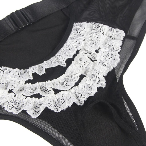 Costum sexy cameristă chiloțel cu deschizătură marime L/XL - Img 3