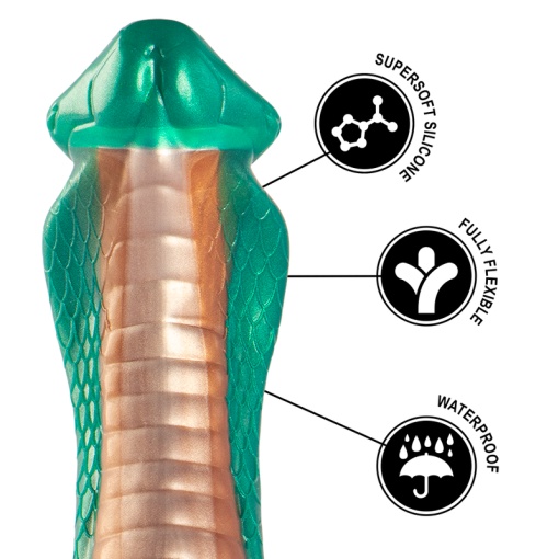 Dildo bizar din silicon EPIC - PYTHON DILDO COBRA GREEN - Img 7