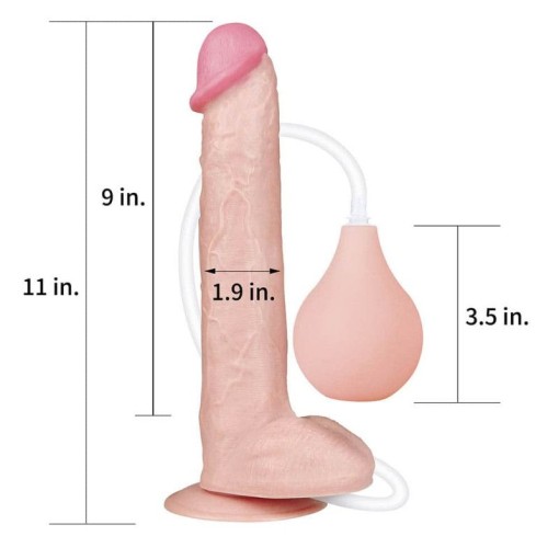 Dildo cu ejaculare 11 Squirt Extreme Dildo Flesh 27.5cm