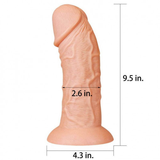 Dildo de marime gigantica Realistic Curved Dildo Flesh 23 x 6.5cm - Img 2