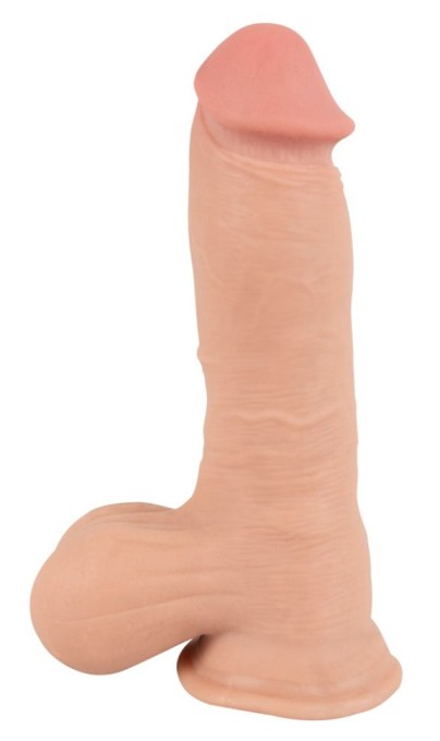 Dildo flexibil realist cu o ventuza puternica, piele mobila cu vene Dildo with movable Skin (19,9 cm)