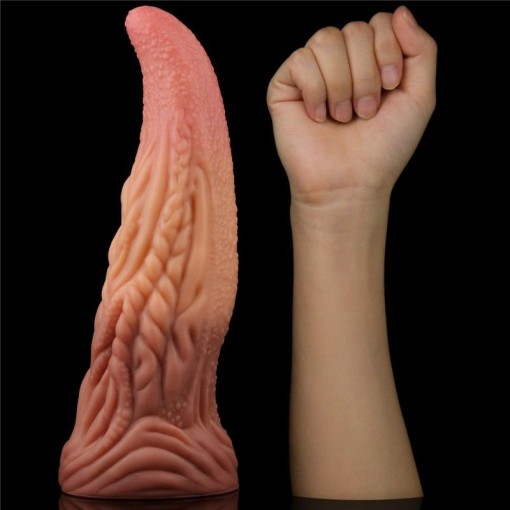 Dildo gigant fantezist tentacul 10'' Dual layered Platinum Silicone Tongue 25cm