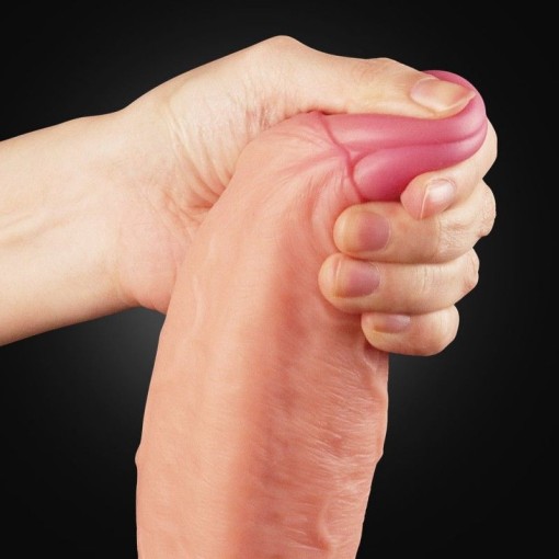 Dildo realist cu două straturi de silicon Dual Layer Platinum Silicone Cock (27.5cm x 5.2cm)
