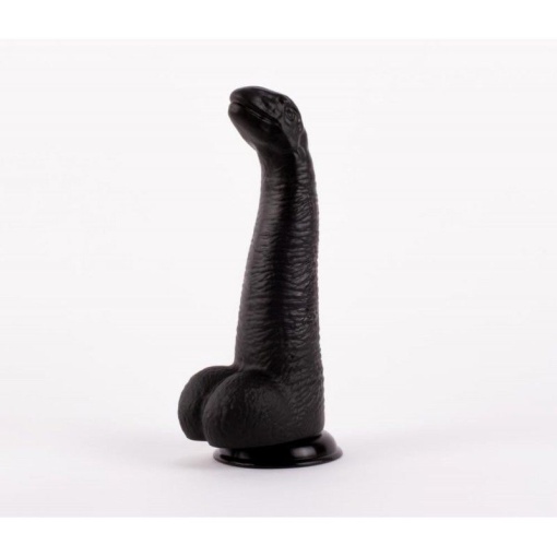 Dildo unic in forma de dinozaur cu testicule stimulatoare X-MEN David's 12.4" Cock Black I (28cm) - Img 4