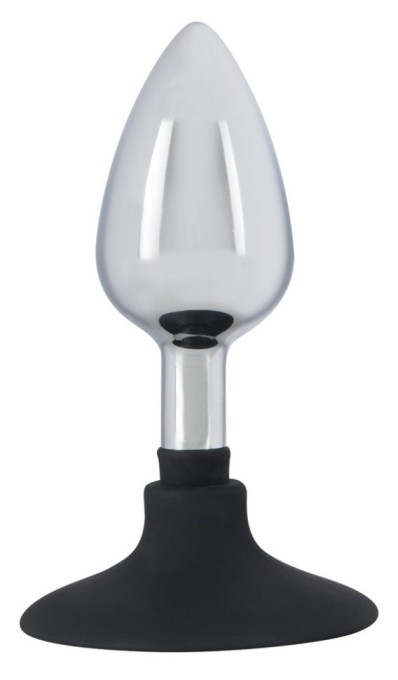 Dop anal metalic cu ventuza din silicon Metal Plug with Suction Cup - Img 2