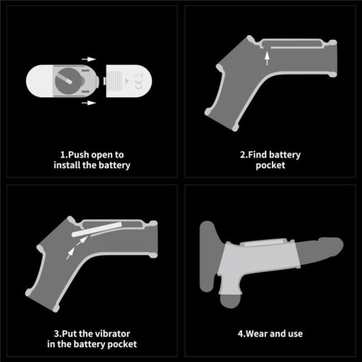 Inel erectie cu vibratii Vibrating Wave Knights Ring with Scrotum Sleeve - Img 5