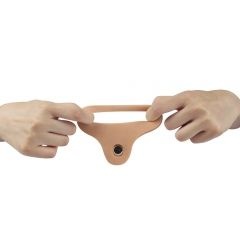 Inel penis cu stimulare anala cu vibratii The Ultra Soft Double-Vibrating 5.8'' - Img 4