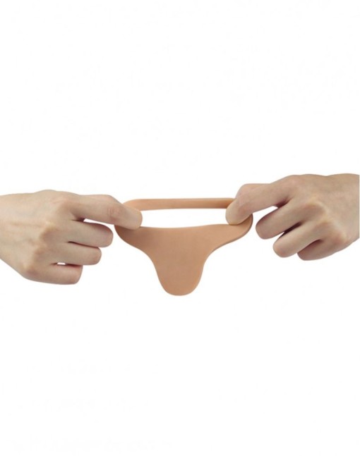 Inel penis cu stimulare anala The Ultra Soft Double (inserabil 14cm) - Img 4