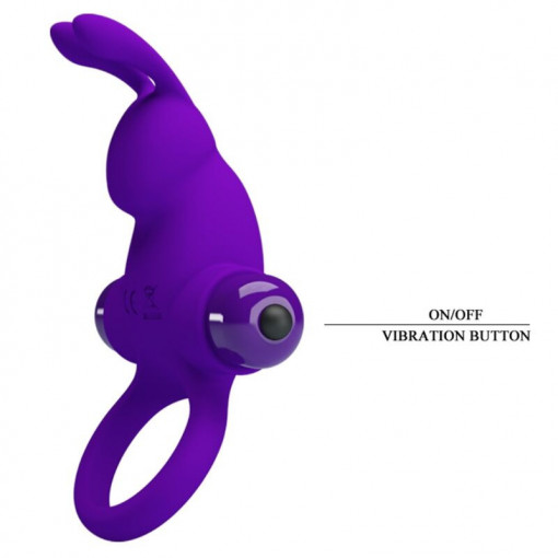 Inel vibrator pentru penis Pretty Love Vibro Penis Ring Rabbit I Blue - Img 7