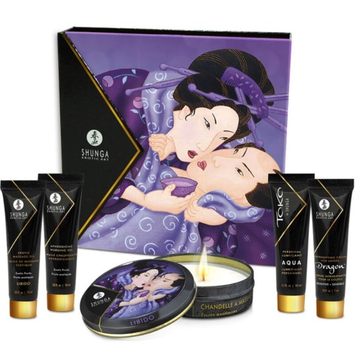 Kit masaj erotic pentru cupluri Shunga - Secret Geisha Exotic Fruits Kit - Img 5