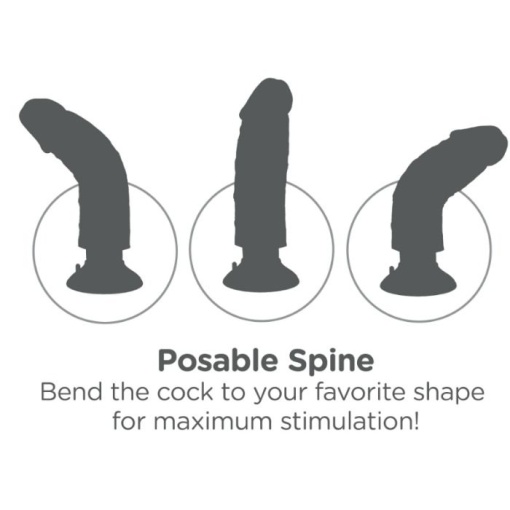 Klasszikus vibrátor pénisz formában, 20,3 cm - King Cock Vibrating Dildo - Img 6