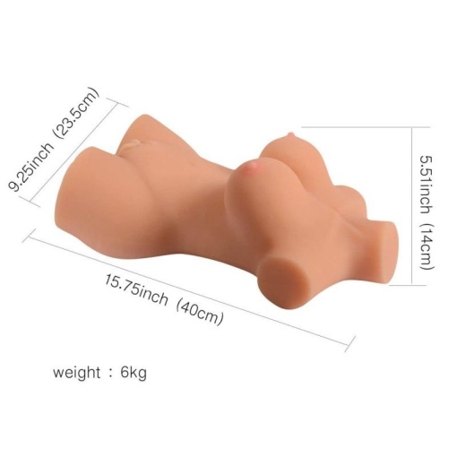 Masturbator 3D pentru bărbați, marime mare Busty Lady Half Body Sex Doll 40cm x 23.5cm - Img 2