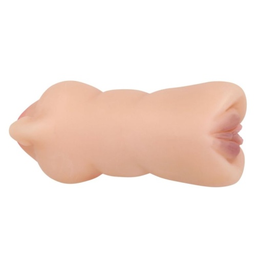 Masturbator cu dubla penetrare  Mouth &amp; Pussy Zoey Flesh 17cm