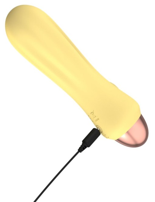 Mini vibrator stimulator si 7 moduri de vibratie Cuties 2.0 Yellow (12,6 cm) - reincarcabil - Img 6
