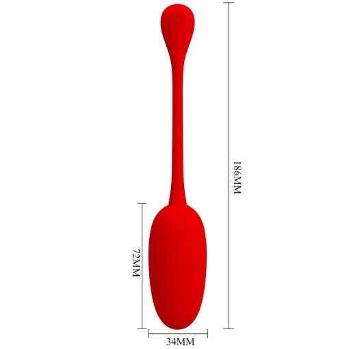 Ou Vibrator Pretty Love Knucker, 12 Moduri Vibratii, Silicon, USB, Rosu - Img 2