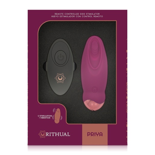 Ou Vibrator stimulator clitoris si G-spot RITHUAL - PRIYA cu telecomanda