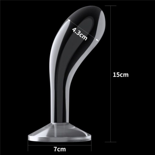 Plug anal transparent Flawless Clear Prostate Plug 15cm - Img 2