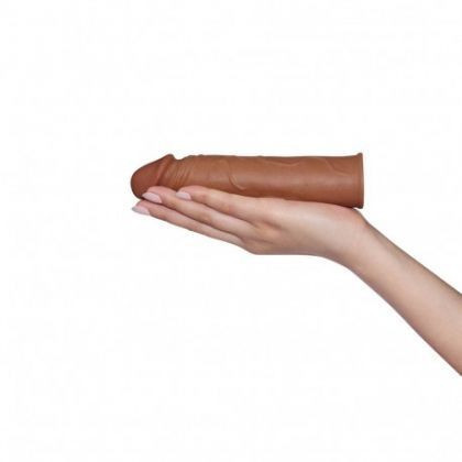 Prelungitor penis Pleasure X-Tender Penis Sleeve 1- mulatru, 17cm - Img 2