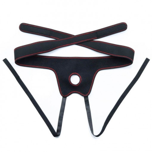 Strap-on cu ham si curea reglabile, prevazut cu dildo Easy Strapon Set 7.5'' - 19cm - Img 2