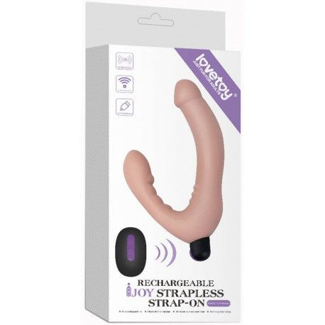 Strap-on din silicon pentru femei cu vibratii si fara curea IJOY Strapless Strap-on - Img 2