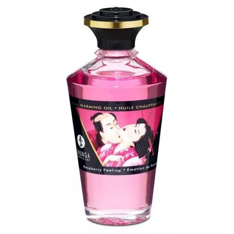 Ulei de masaj cu efect de incalzire Shunga Aphrodisiac Oils Raspberry Feeling 100 ML - Img 2