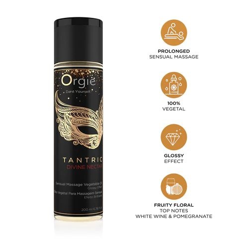 Ulei de masaj Tantric - massage oil, Divine Nectar, 200ml - Img 2