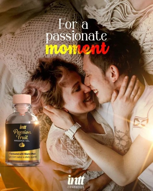 Ulei gel masaj cu efect de incalzire INTT Passion Fruit 30 ml - Img 4