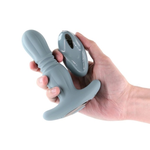 Vibrator anal prostata miscare sus jos Renegade - Gemini - Gray - Img 4