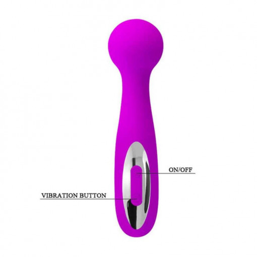 Vibrator bagheta din silicon cu 12 functii de vibratie Pretty Love Wade (16cm) - Img 2